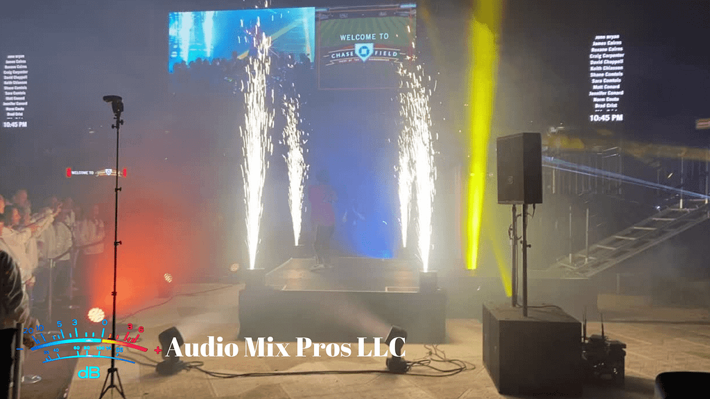 Audio Visual Service, PA System Rental, Cold Spark Fire Work Simulator Service